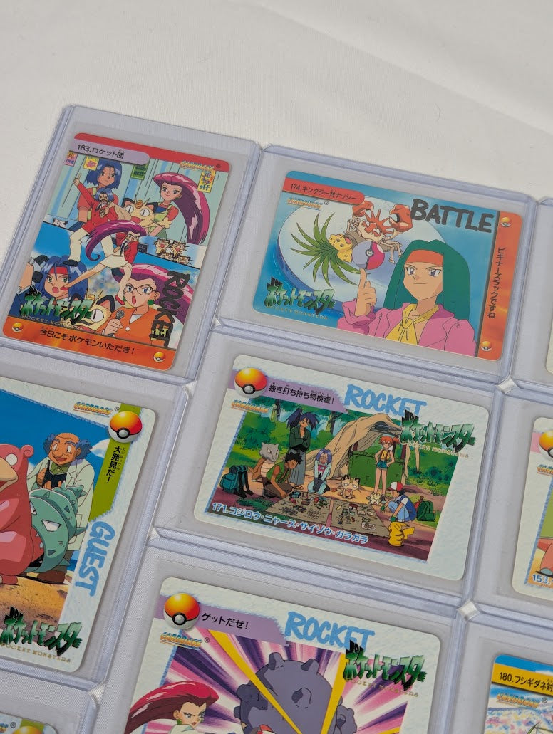 Pokemon Anime Bandai Carddass Trading Card Bundle of 17 Cards