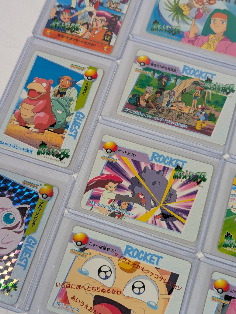 Pokemon Anime Bandai Carddass Trading Card Bundle of 17 Cards