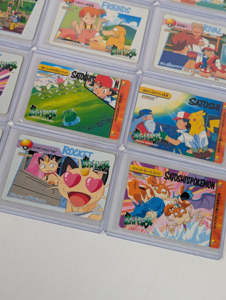 Pokemon Anime Bandai Carddass Trading Card Bundle of 17 Cards