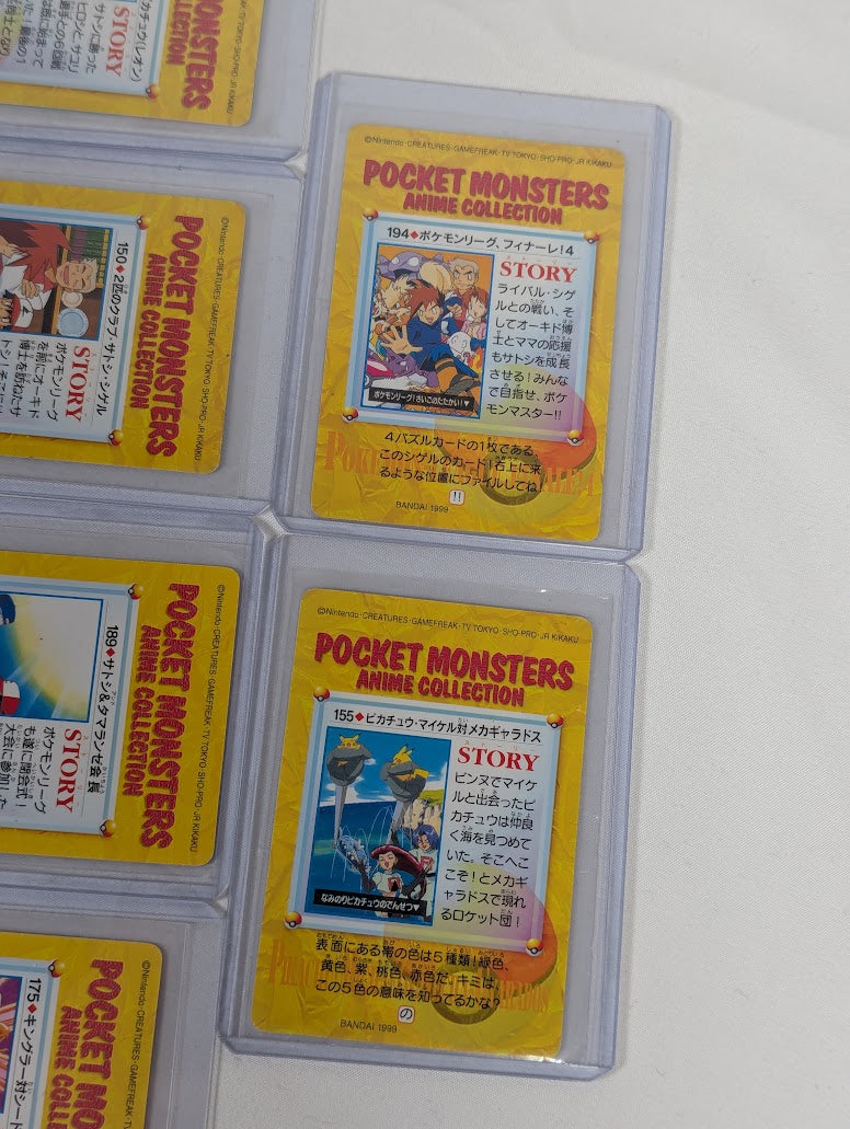 Pokemon Anime Bandai Carddass Trading Card Bundle of 17 Cards