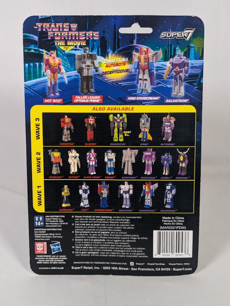 Transformers Fallen Leader Optimus Prime Reaction Figure