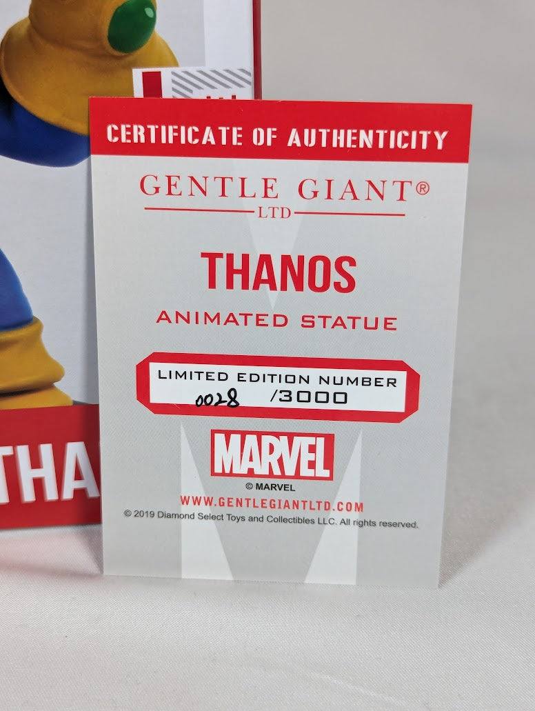 Marvel Thanos Gentle Giant Animated Statue Limited Edition 28/3000