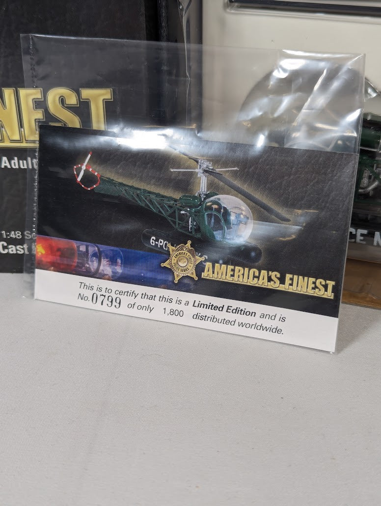 America's Finest Bell 47 Helicopter Die-Cast Police Vehicle 2004 Corgi Classics