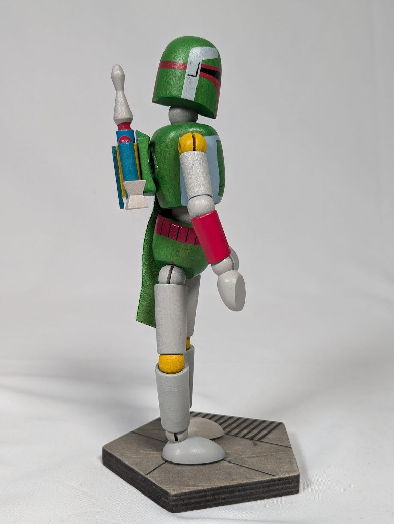 Star Wars Boba Fett Wooden Bendable Figure (Disney Parks Galaxy's Edge Exclusive)