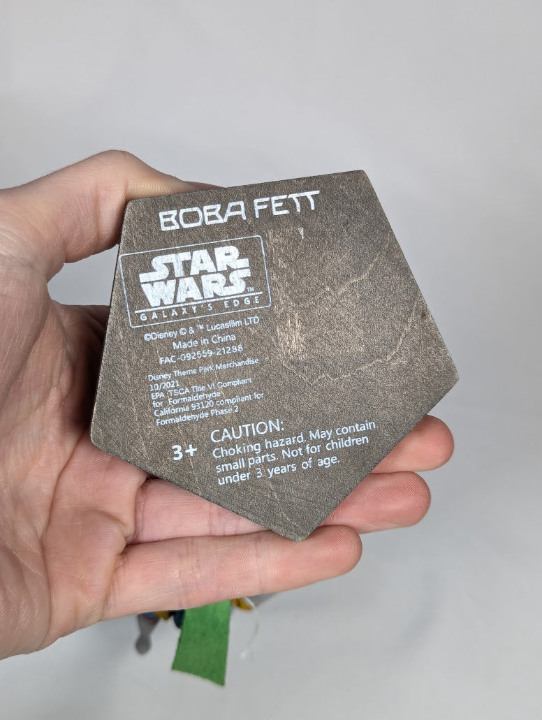 Star Wars Boba Fett Wooden Bendable Figure (Disney Parks Galaxy's Edge Exclusive)
