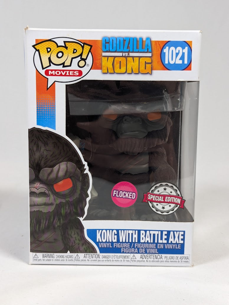 Godzilla vs Kong Kong With Battle Axe (Flocked) Funko Pop! Vinyl Figure #1021