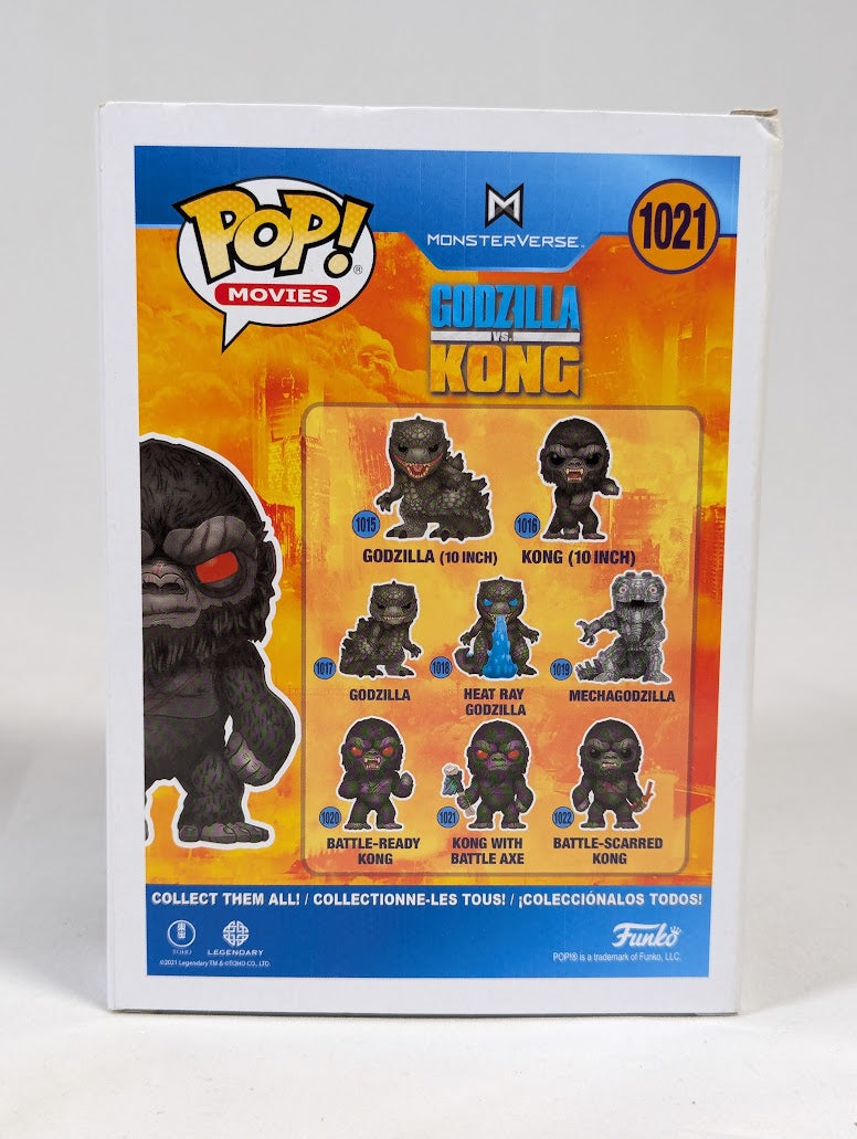 Godzilla vs Kong Kong With Battle Axe (Flocked) Funko Pop! Vinyl Figure #1021