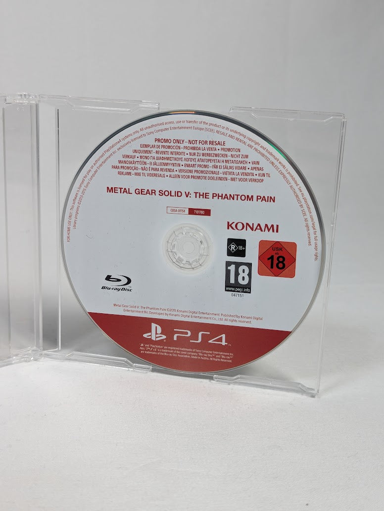 Metal Gear Solid V The Phantom Pain Press Promo Disc PS4