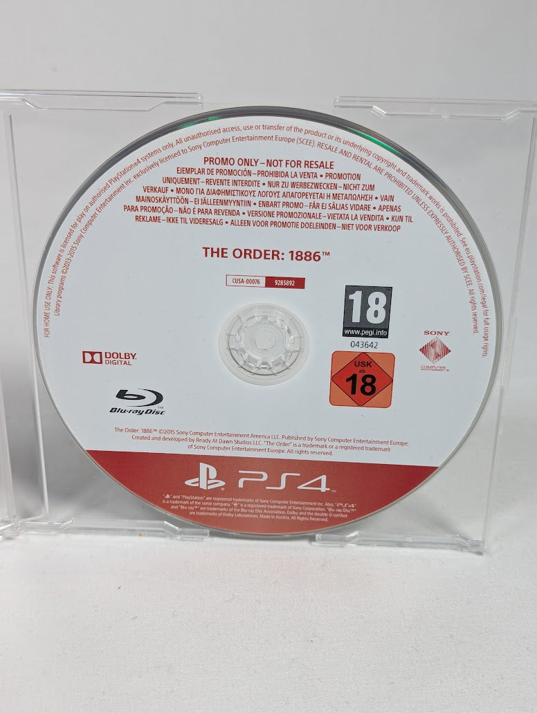 The Order 1886 Press Promo Disc PS4