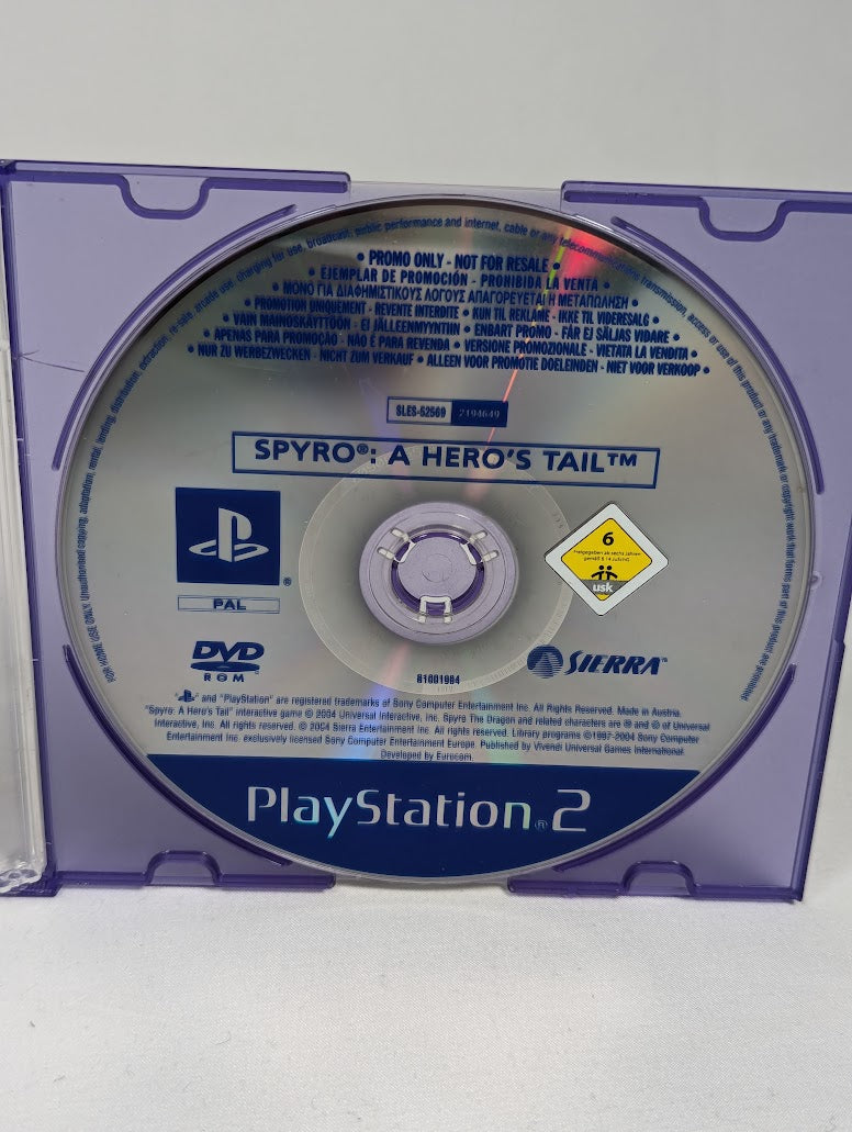 Spyro A Hero's Tail Press Promo Disc PS2