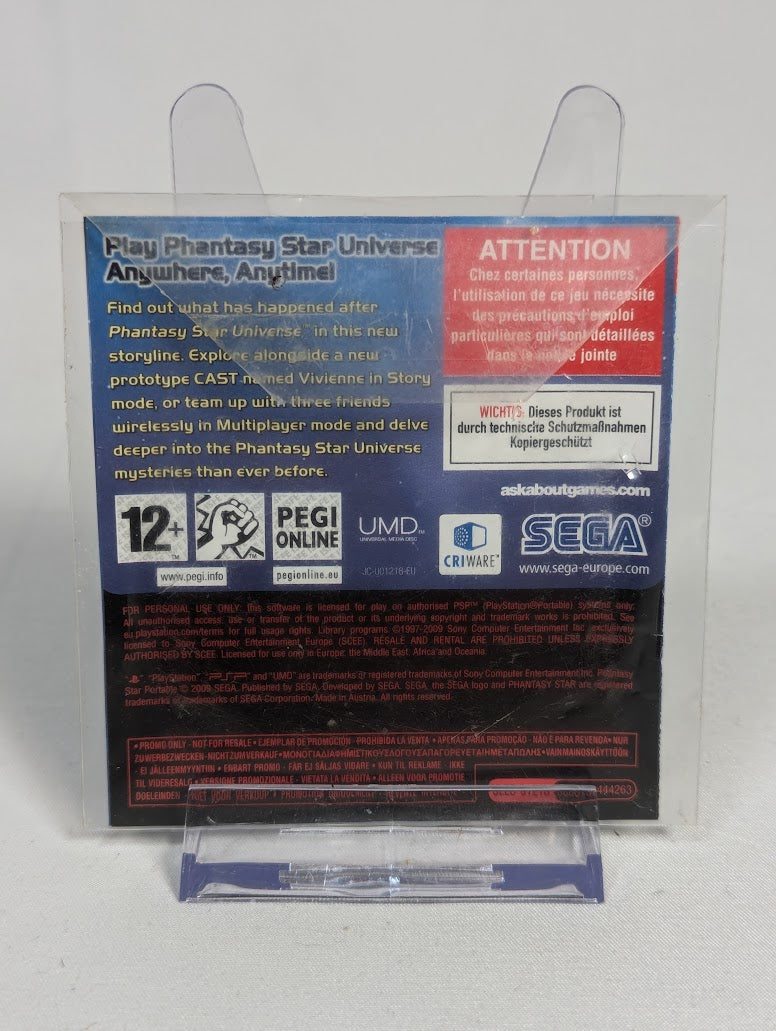 Phantasy Star Portable Press Promo Disc PSP