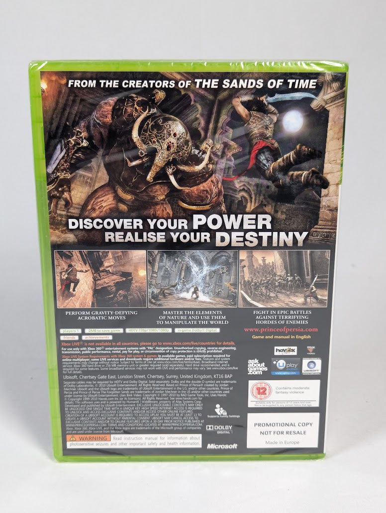Prince of Persia The Forgotten Sands Press Promo Disc Xbox 360 (Sealed)