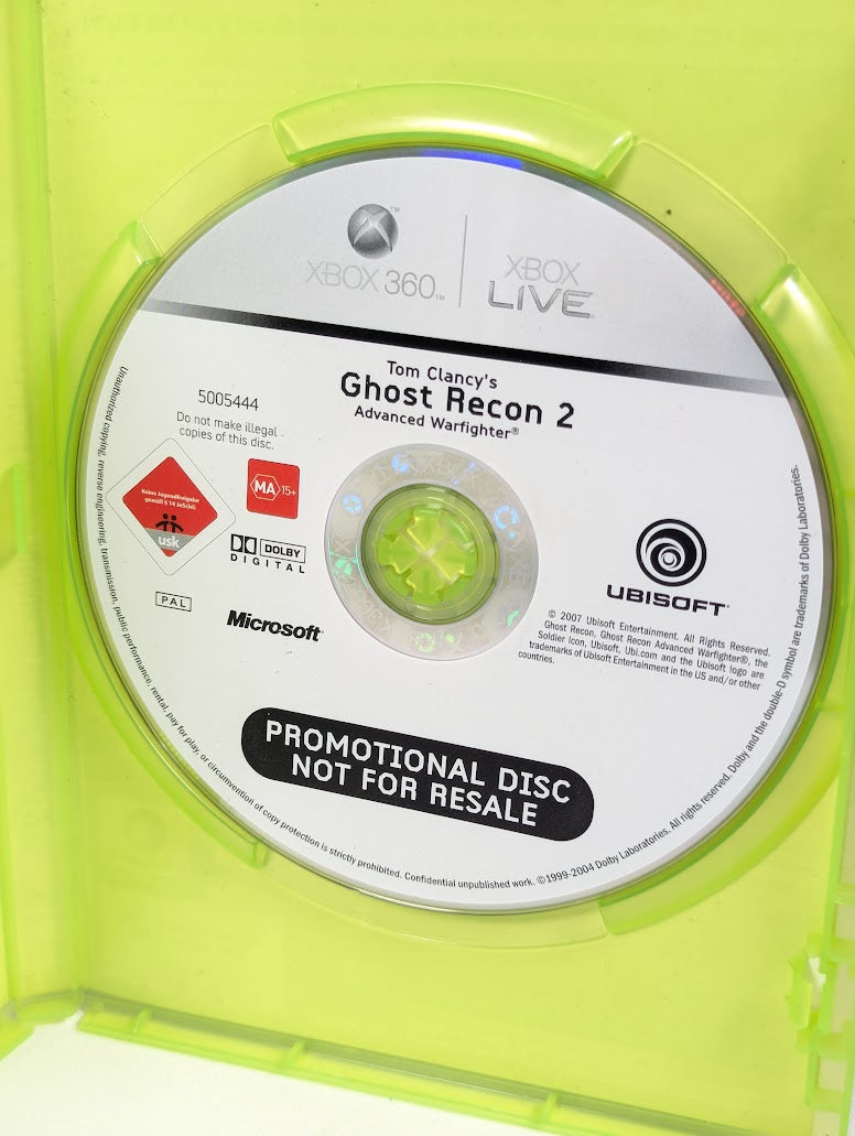 Tom Clancy's Ghost Recon Advanced Warfighter 2 Press Promo Disc Xbox 360