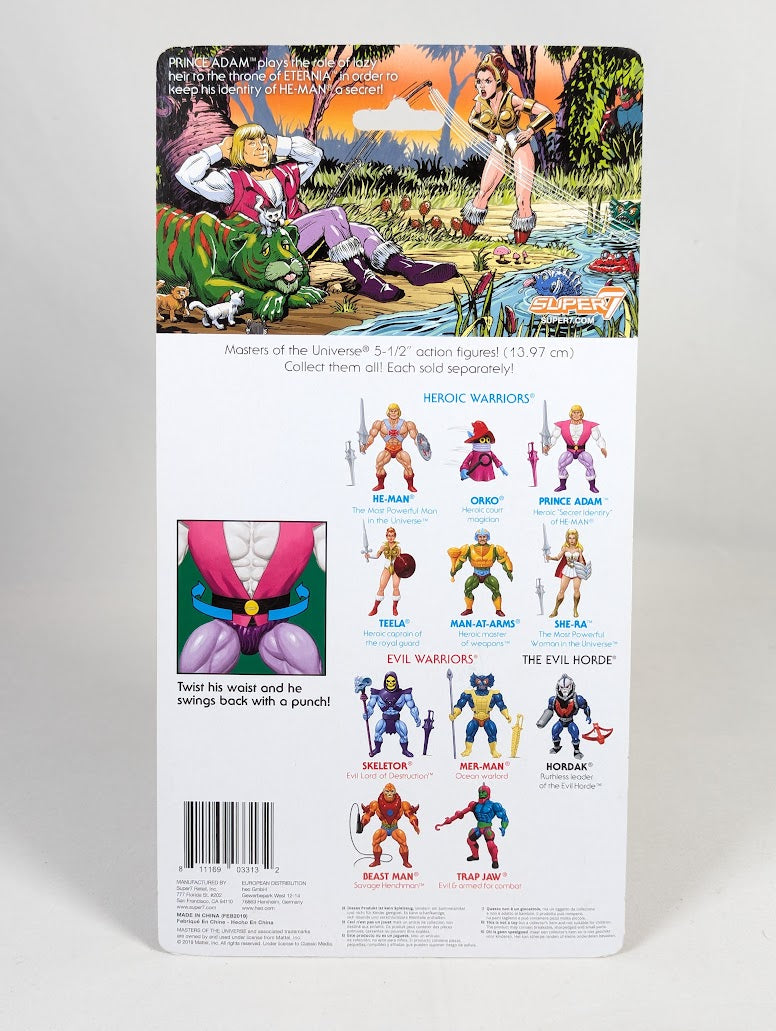 Masters of the Universe Prince Adam 2019 Super7 Action Figure