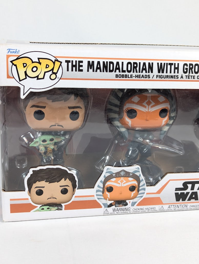 Star Wars The Mandalorian With Grogu, Ahsoka, Boba Fett & Fennec Shand 4-Pack