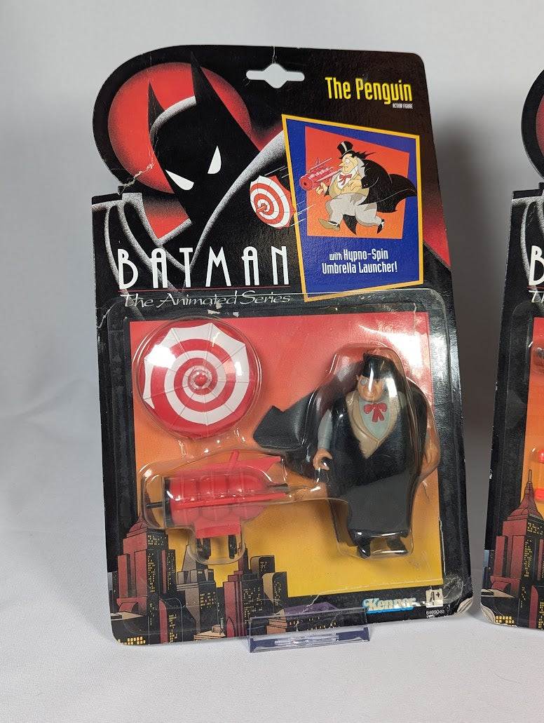 Batman The Animated Series The Penguin, The Riddler & Two-Face 1992 Kenner Set of 3 Action Figures