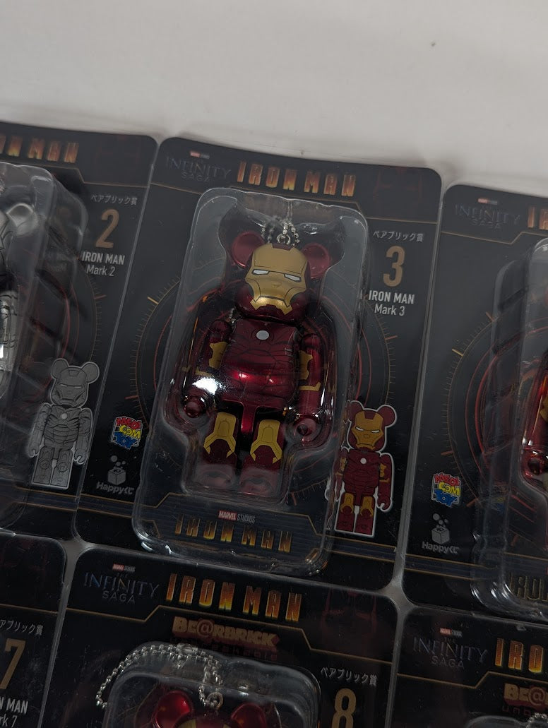 Marvel Iron Man Bear Brick Complete Set of 20 Mini Figure Keychains