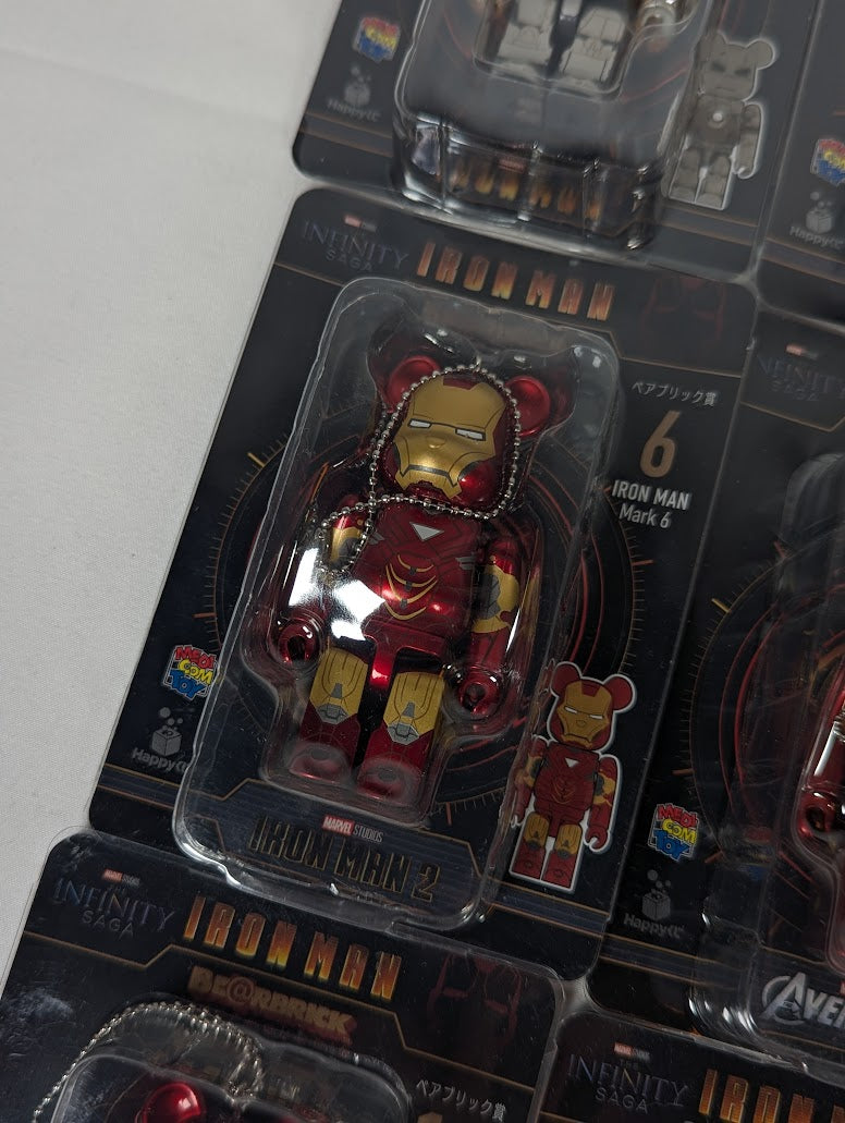 Marvel Iron Man Bear Brick Complete Set of 20 Mini Figure Keychains
