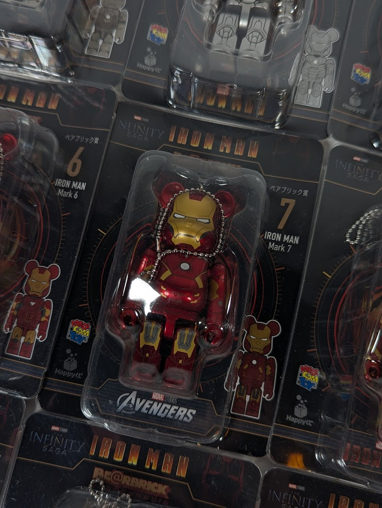 Marvel Iron Man Bear Brick Complete Set of 20 Mini Figure Keychains