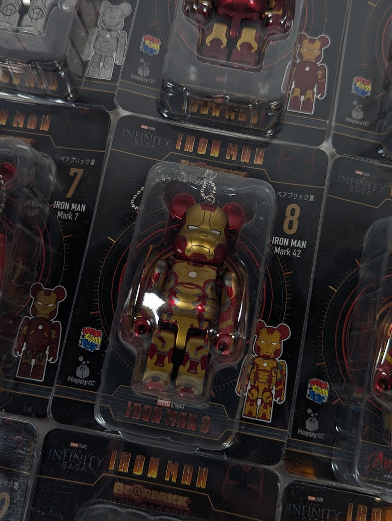 Marvel Iron Man Bear Brick Complete Set of 20 Mini Figure Keychains