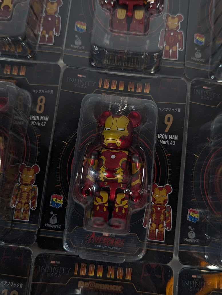 Marvel Iron Man Bear Brick Complete Set of 20 Mini Figure Keychains