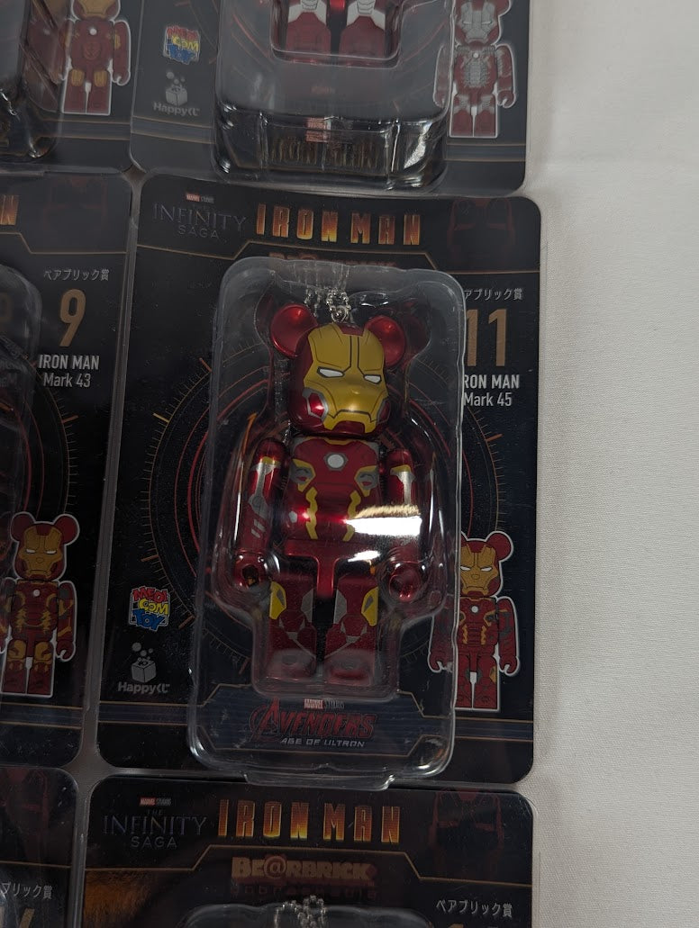 Marvel Iron Man Bear Brick Complete Set of 20 Mini Figure Keychains