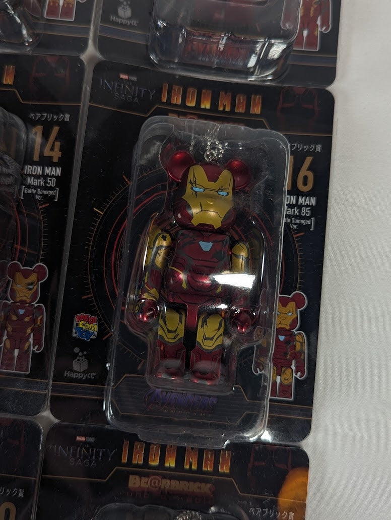 Marvel Iron Man Bear Brick Complete Set of 20 Mini Figure Keychains