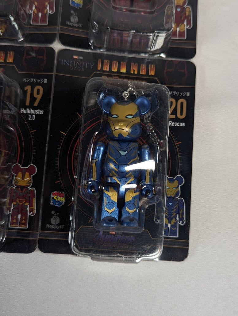 Marvel Iron Man Bear Brick Complete Set of 20 Mini Figure Keychains