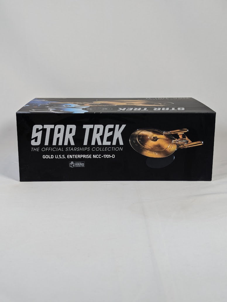Star Trek Gold USS Enterpise NCC-1701-D The Official Starships Collection Eaglemoss Hero Collector Model (Sealed)