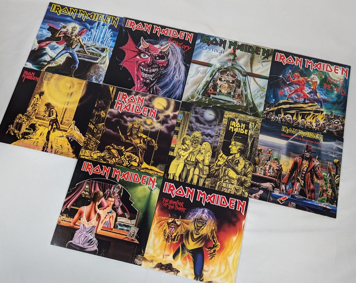 Iron Maiden Singles 7" Vinyl Record 2014 Parlophone Reprint Bundle of 10