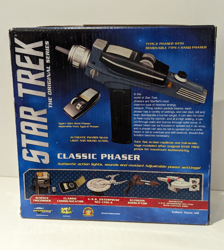 Star Trek Classic Phaser 2012 Art Asylum Diamond Select Toys Electronic Replica