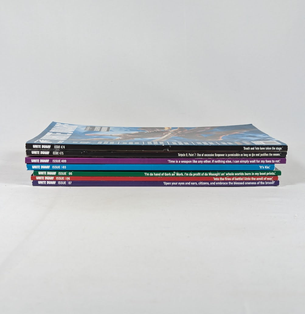 Warhammer White Dwarf Magazine Bundle Set of 7 Issues