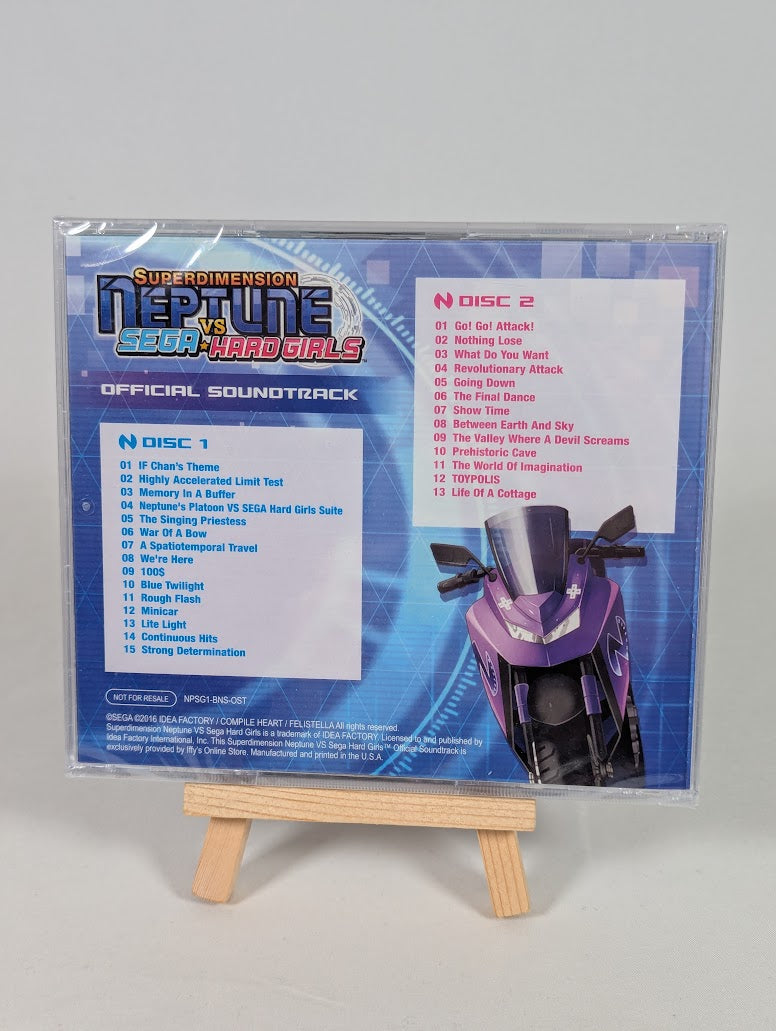 Superdimension Neptune vs Sega Hard Girls Official Soundtrack CD (Sealed), PS Vita Slim Sticker Decal & Cushion Cover