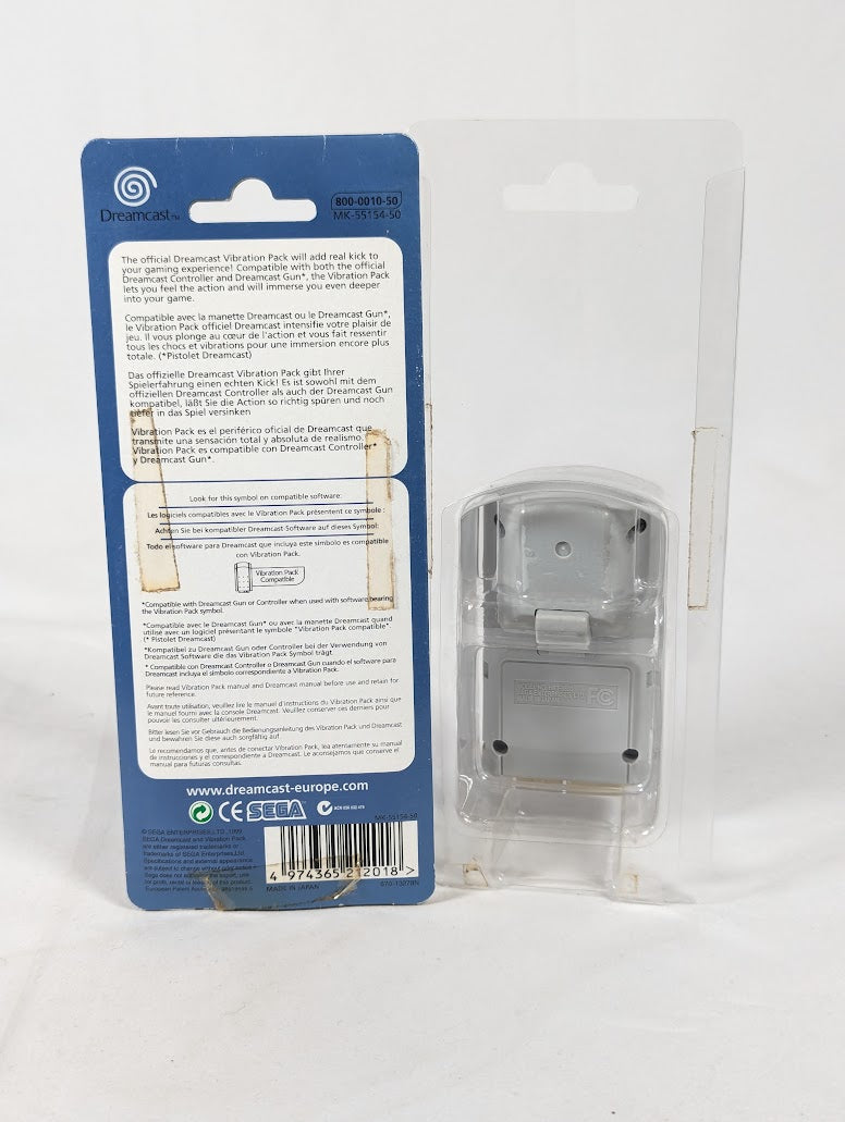 SEGA Dreamcast Transparent Green VMU & Vibration Pack Bundle