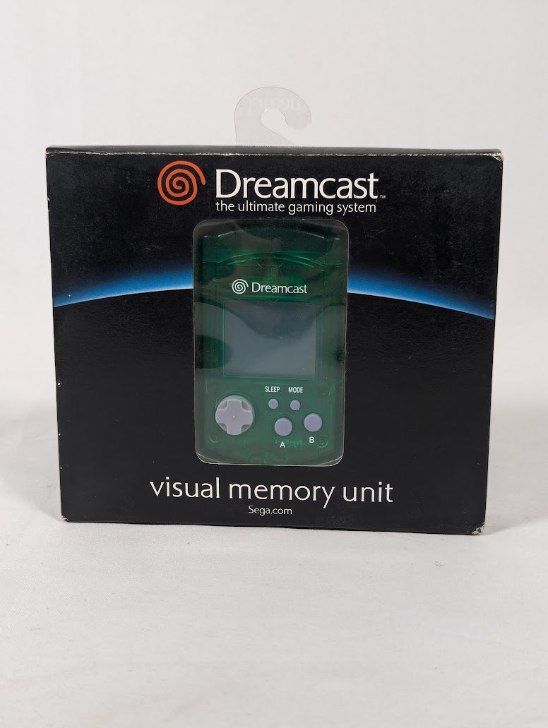 SEGA Dreamcast Transparent Green VMU & Vibration Pack Bundle