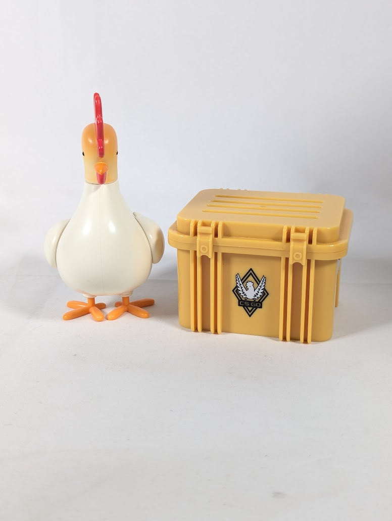 Counter Strike Global Offensive CS:GO Chicken & Crate Figure by SLiD3 With Two Extra Interchangeable Heads