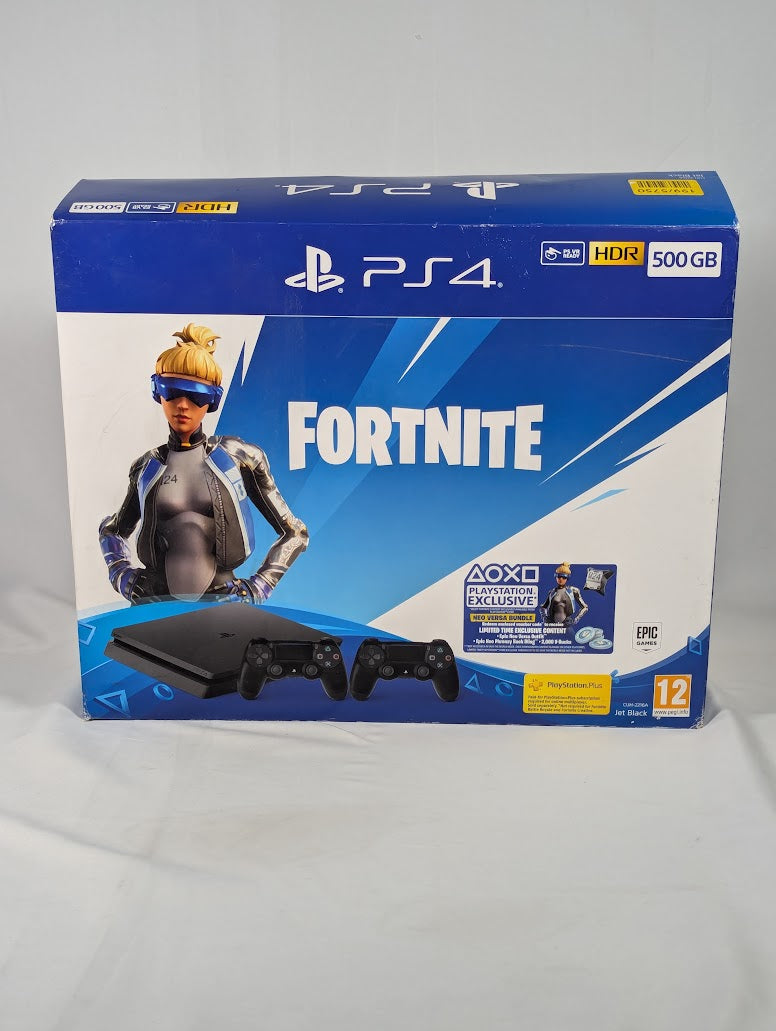 PS4 Slim 500GB Console Bundle With 3 Games, Controller, Cables & Box