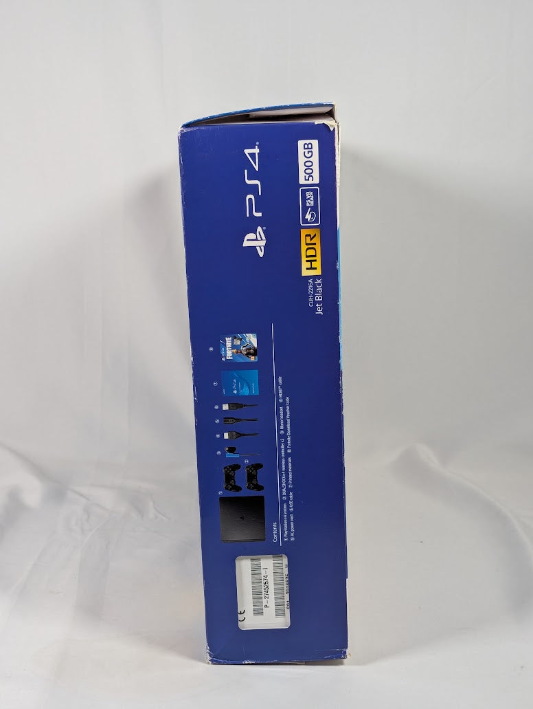PS4 Slim 500GB Console Bundle With 3 Games, Controller, Cables & Box