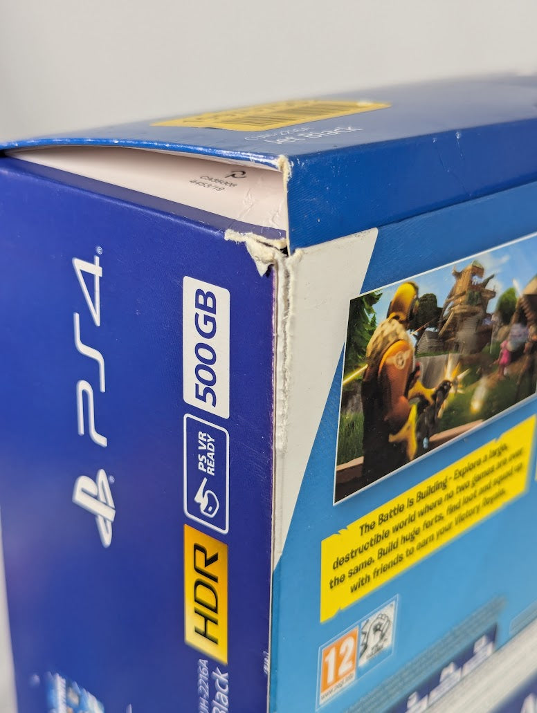 PS4 Slim 500GB Console Bundle With 3 Games, Controller, Cables & Box