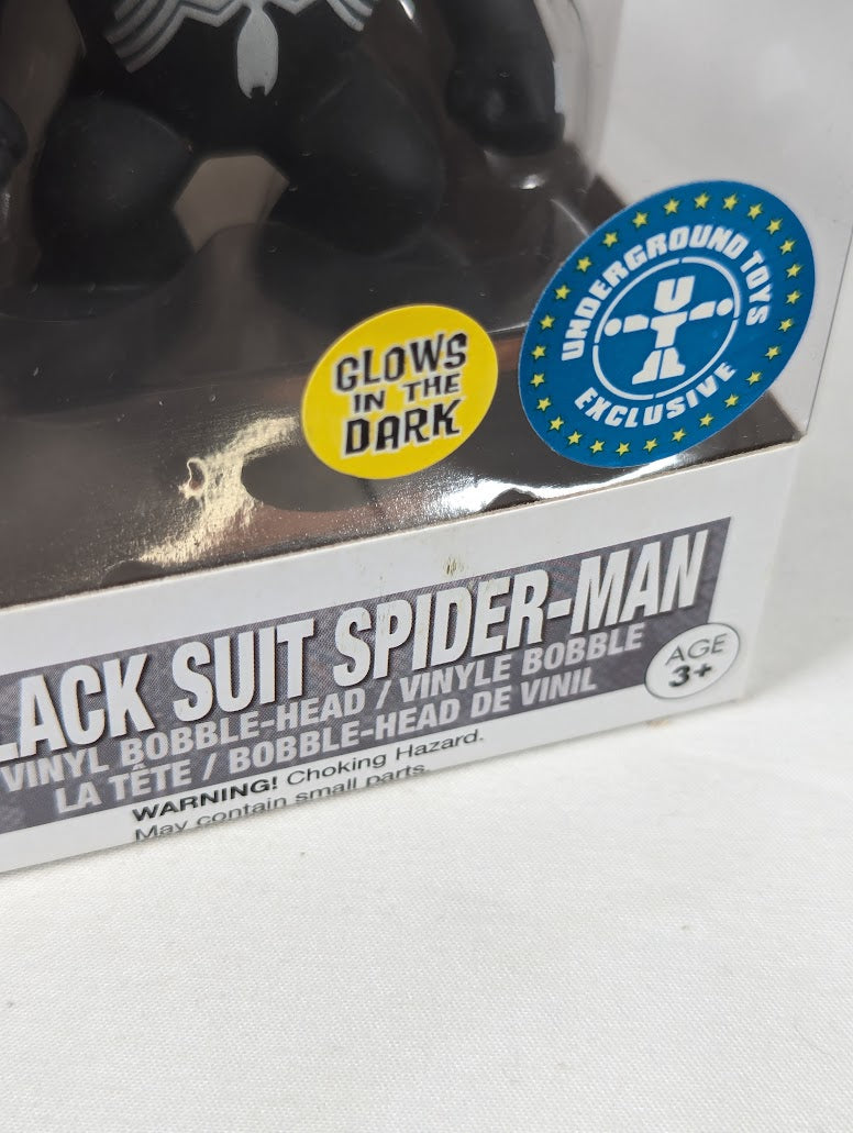 Marvel Spider-Man Black Suit Spider-Man (Glow in the Dark) (Underground Toys) Funko Pop! Vinyl Figure #79