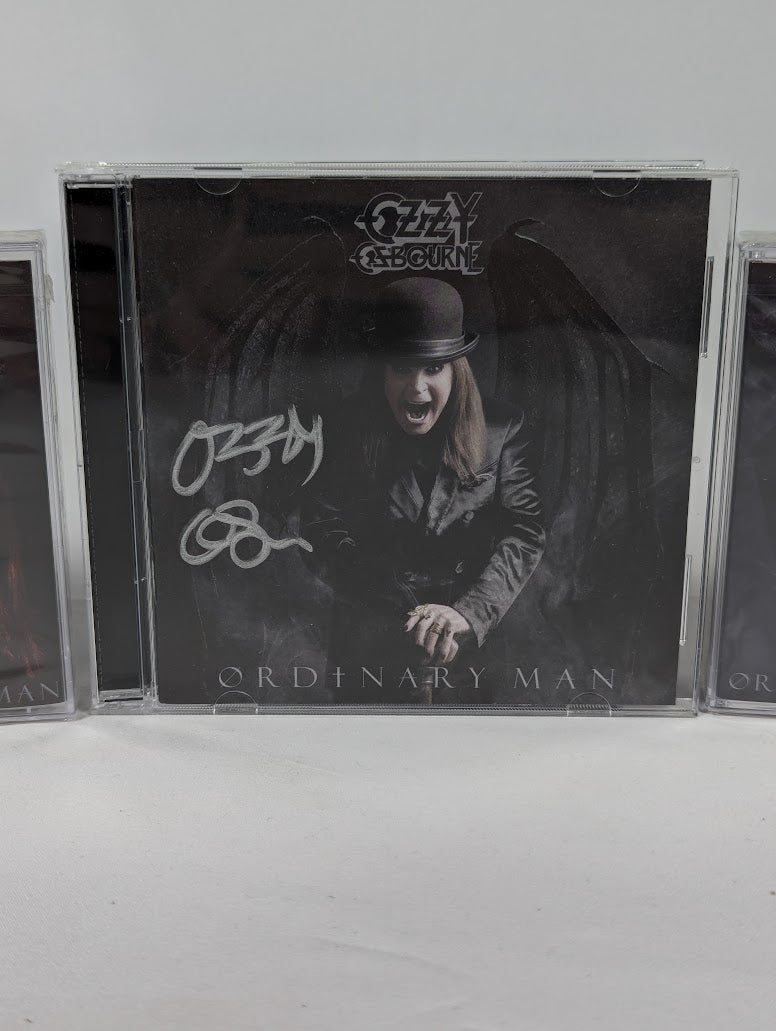 Ozzy Osbourne Ordinary Man Signed CD & Sealed Cassette Tape Bundle