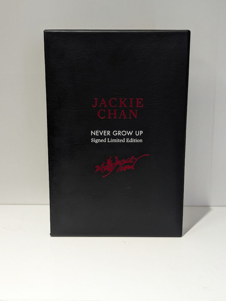Jackie Chan Never Grow Up Signed Limited Edition Hardcover With Sleeve and CoA