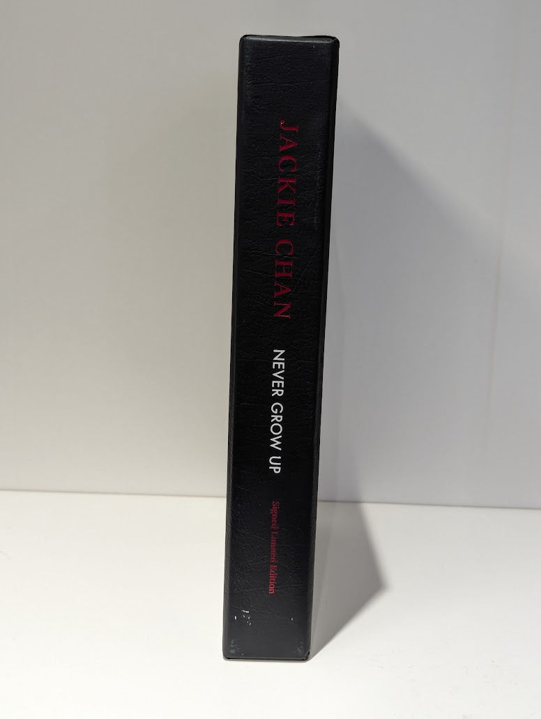 Jackie Chan Never Grow Up Signed Limited Edition Hardcover With Sleeve and CoA