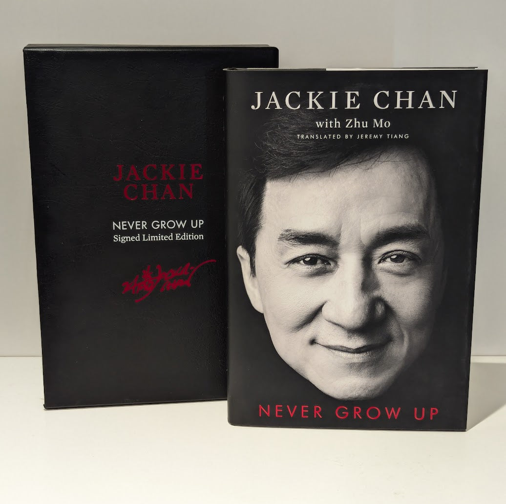 Jackie Chan Never Grow Up Signed Limited Edition Hardcover With Sleeve and CoA