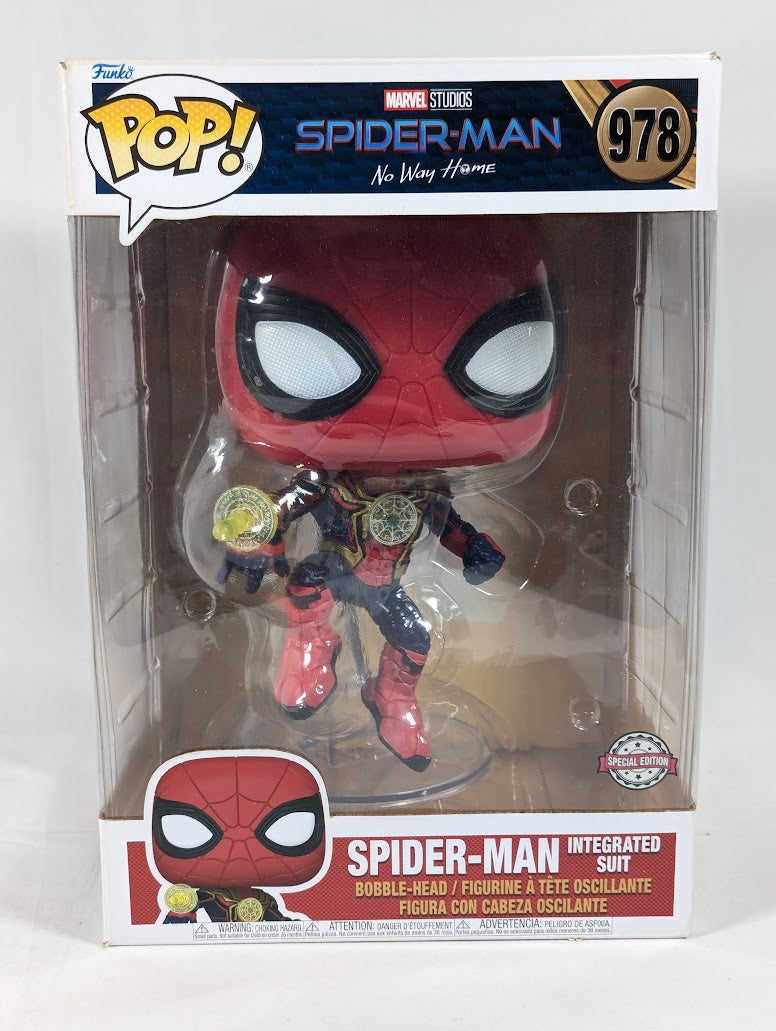 Marvel Spider-Man No Way Home Spider-Man Integrated Suit Jumbo Funko Pop! Vinyl Figure #978