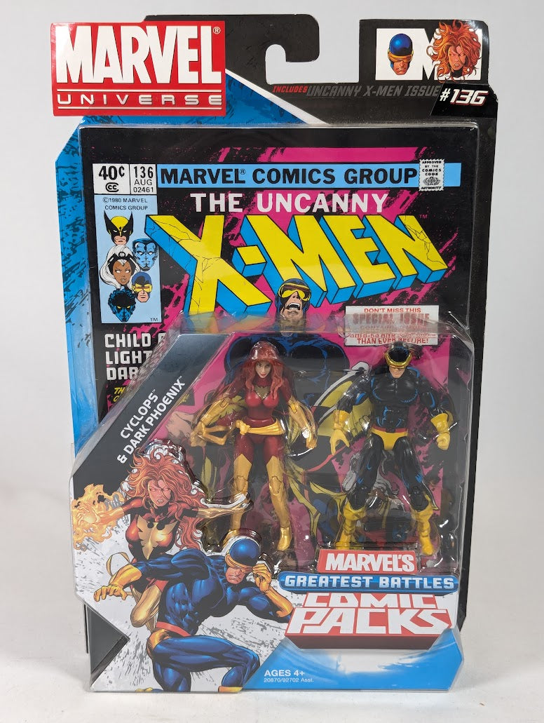 Marvel Universe Cyclops & Dark Phoenix 2009 Hasbro Action Figure