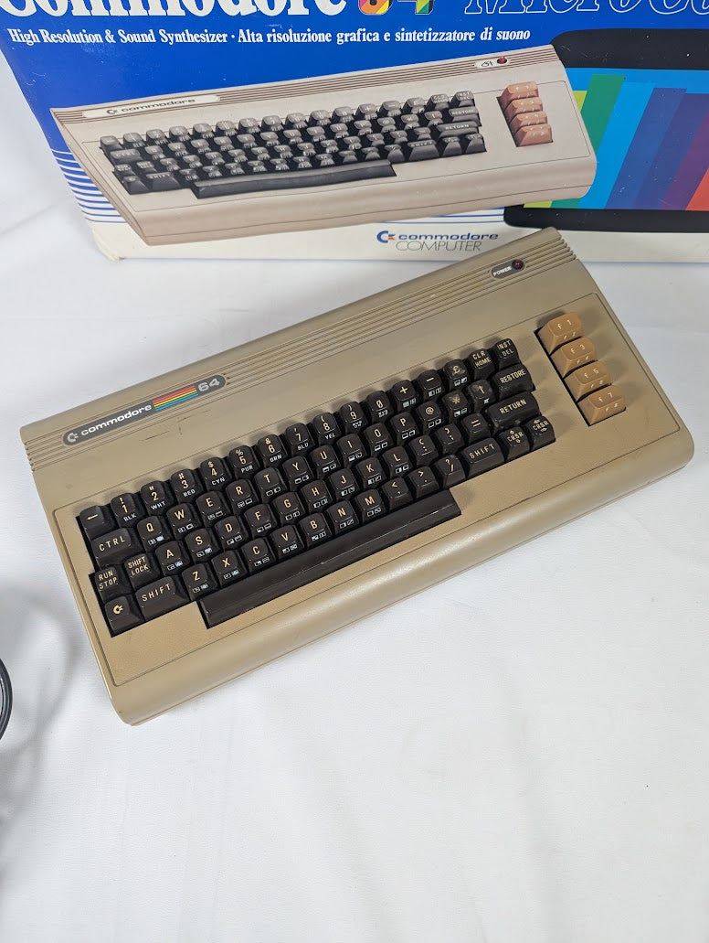 Commadore 64 Micro Computer Bundle With Datasette Model 1530 Cassette Tape Reader & 7 Games