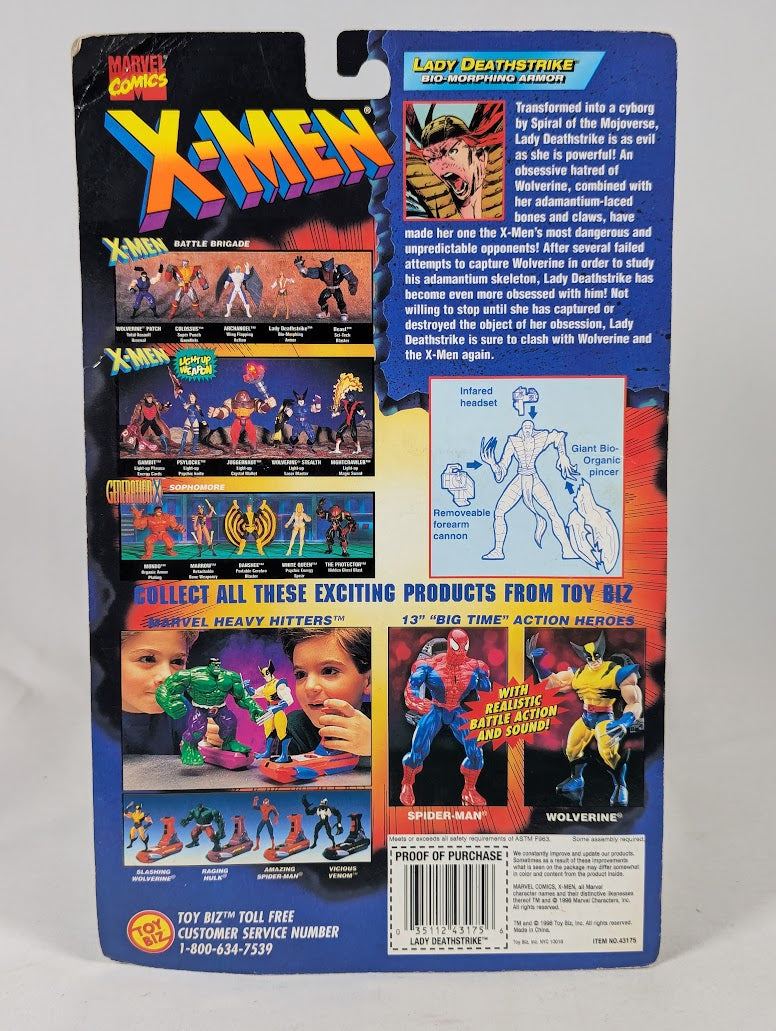 Marvel X-Men Battle Brigade Lady Deathstrike Bio-Morphing Armor 1996 ToyBiz Action Figure
