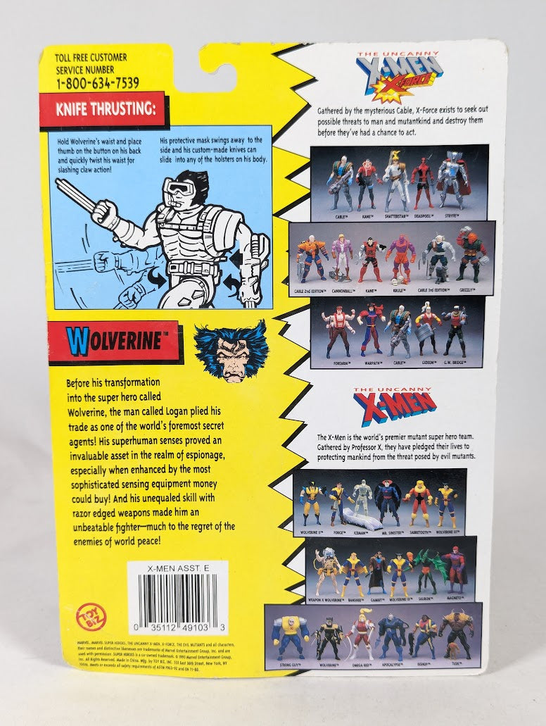 Marvel The Uncanny X-Men Wolverine Thrusting Knife Action (5th Edition) 1993 ToyBiz Action Figure