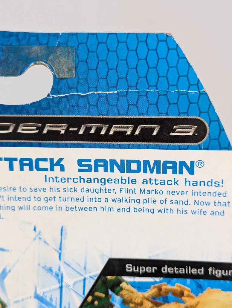 Marvel Spider-Man 3 Battle Attack Sandman Switching Attack Hands 2007 Hasbro Action Figure